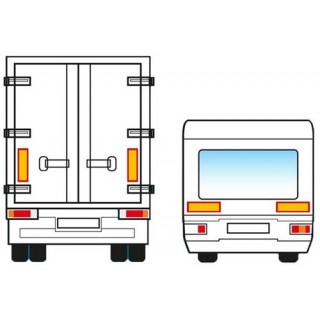 Светлоотразителни табели за камион комплект от 2 бр.